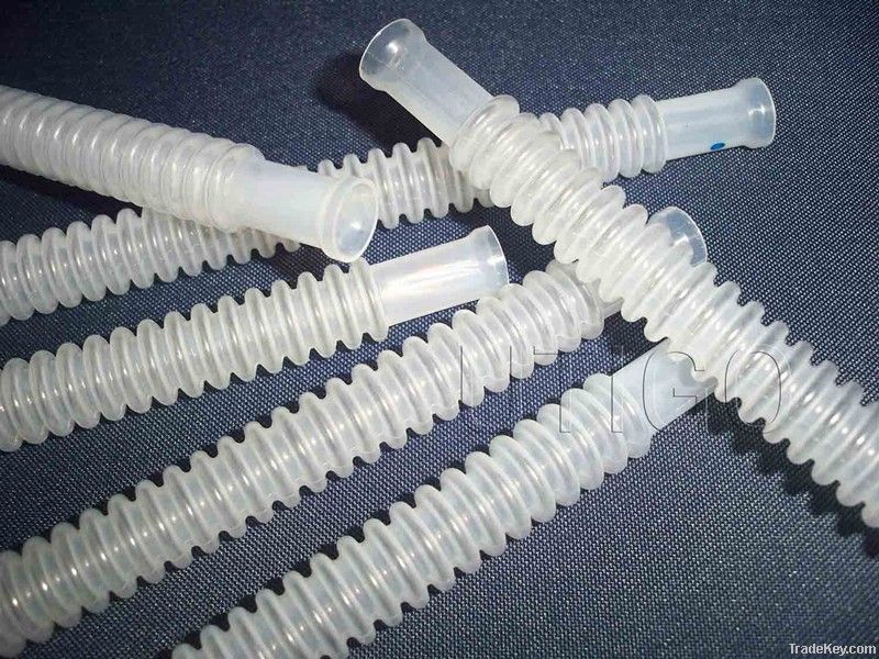 convoluted braided white nylon fuel hose