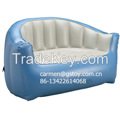 EN71 approval PVC inflatable flocking sofa chair