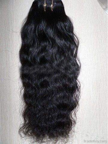 Top quality 100% virgin remy Indian hair weft / weaving real human braiding Machine weft