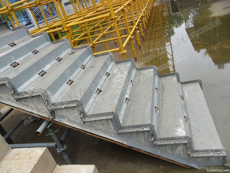 indoor metal straight stairs formwork