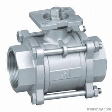 3-piece ball valve with ISO 5211