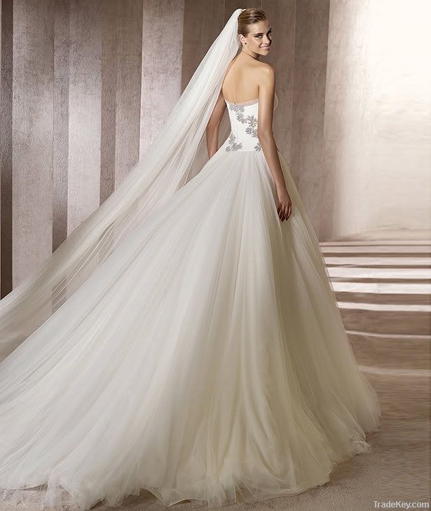 Wholesale - New Stock Strapless White Wedding Dress, Bridal Gown