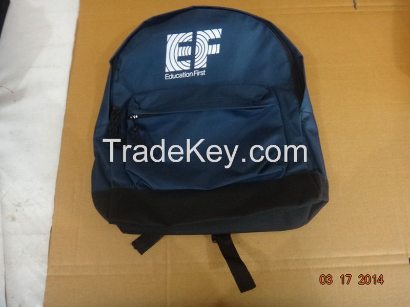 2014New arrival promotional backpack for student cheap 600D hide seam quality item 