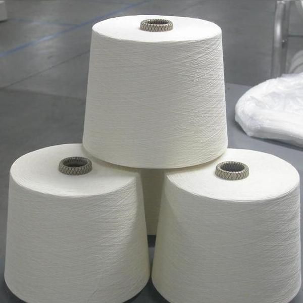 raw white polyester yarn,ring spun