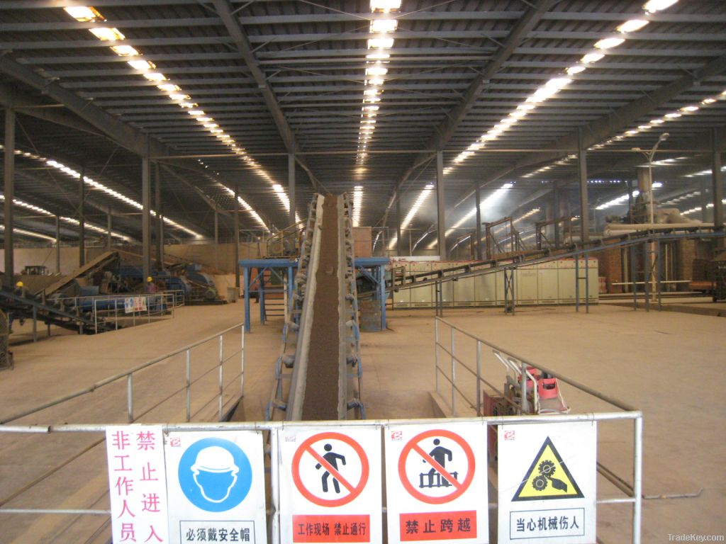 Automatic brick production line with Tunnel kiln for firing bricks