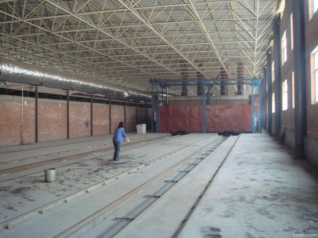 Automatic brick production line with Tunnel kiln for firing bricks