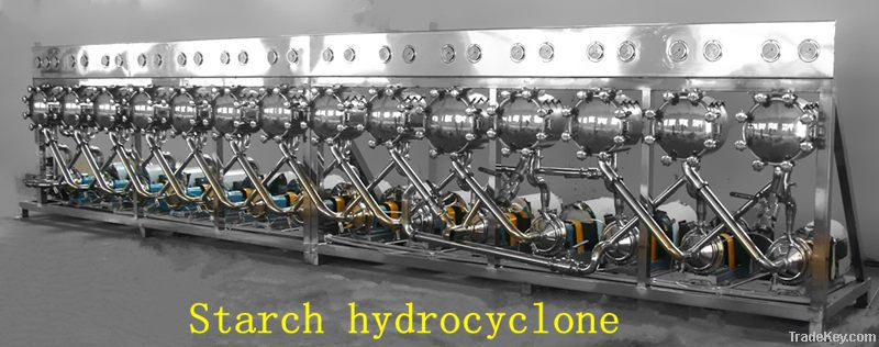 Starch hydrocyclone washing machine