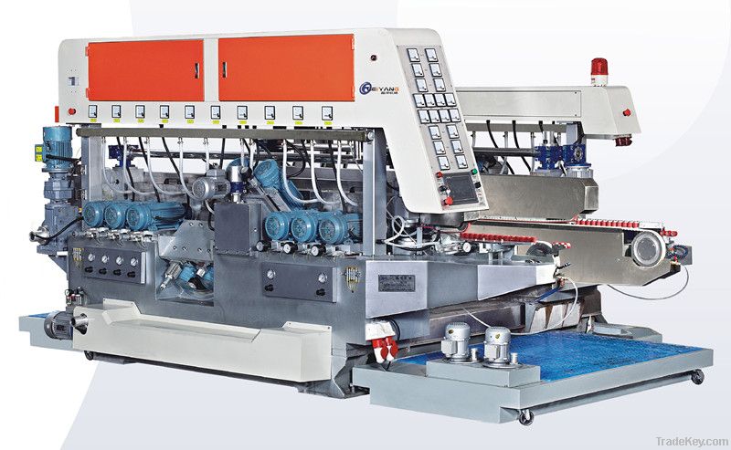 Double straight line glass edging machine