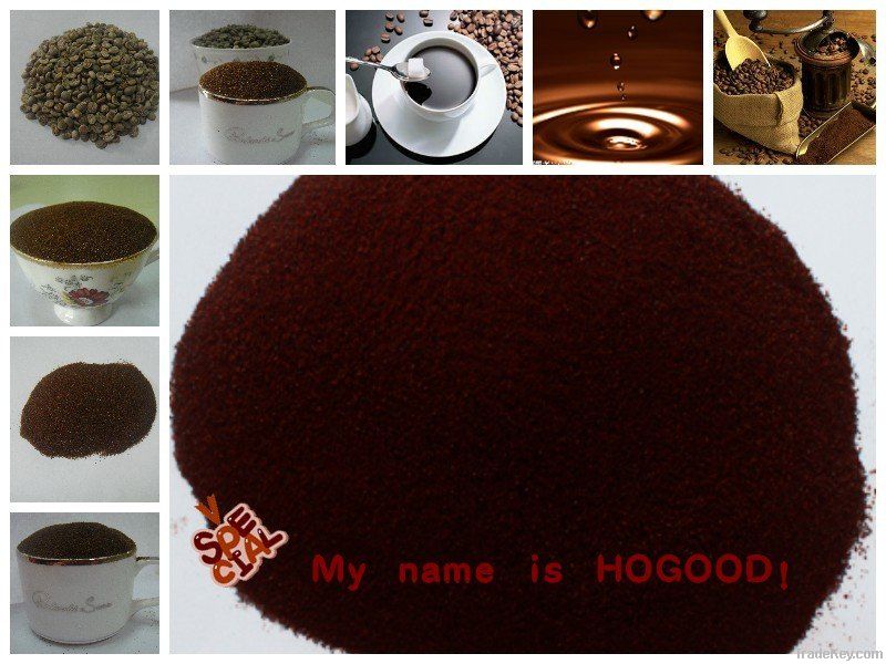 Spray-dried instant coffee