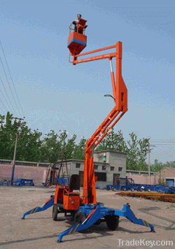 Folding arm lifting platform