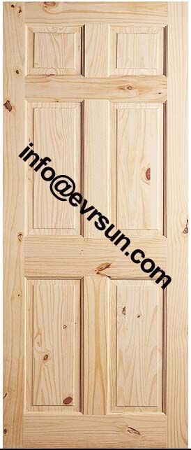 6 Panel Knotty Pine Door, Available in 1-3/8&amp;quot; and 1-3/4&amp;quot;, Interior Panel Door