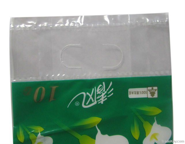 Toilet paper plastic packing bags