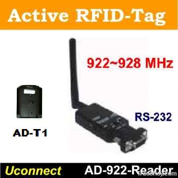 Active RFID RS-232 Reader and Tag