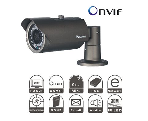 HD 1.3 Megapixel WDR outdoor IR bullet zoom and POE  IP camera