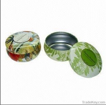 Tea Candle/Wax Tin Boxes, Food Grade Tinplate, CMYK Printing, Popular