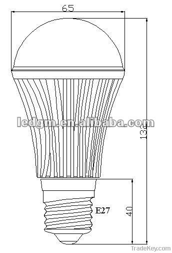 dimmable E27 7w led spot bulb light