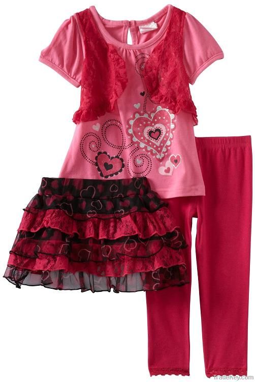 children clothing set, 2013 summer new style girls clothes, garment fa