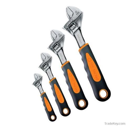 Adjustable Wrench set CrV soft grip