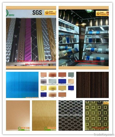 hot high quality color/decorative stainless steel sheet/plate