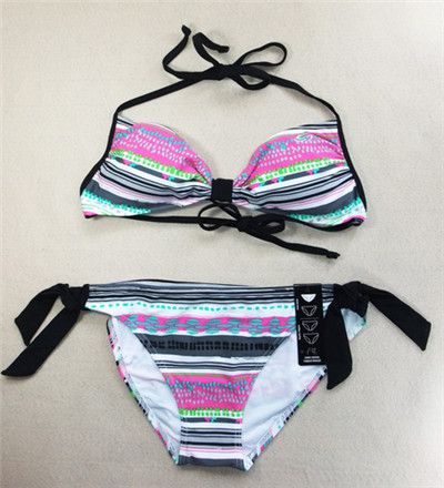 Colorful Pattern String Bikini