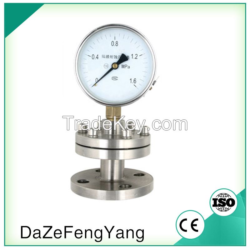 60mm flange connection diaphragm fuel pressure gauge