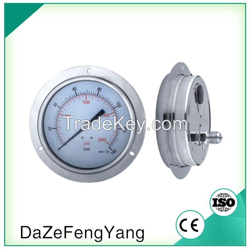 Black steel case hand vacuum pump pressure gauge