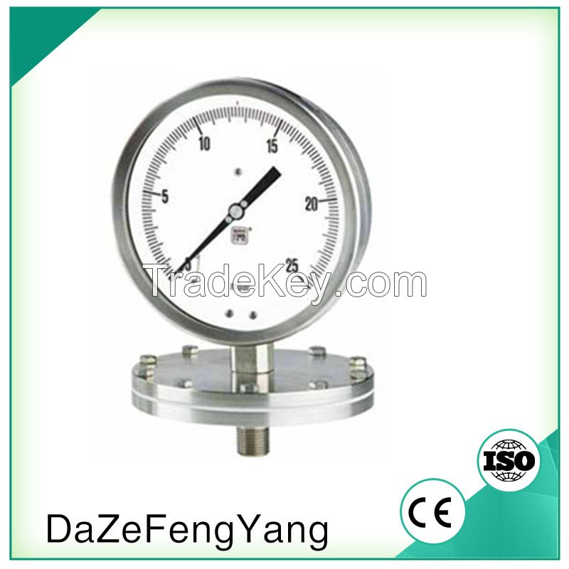 60mm flange connection diaphragm fuel pressure gauge