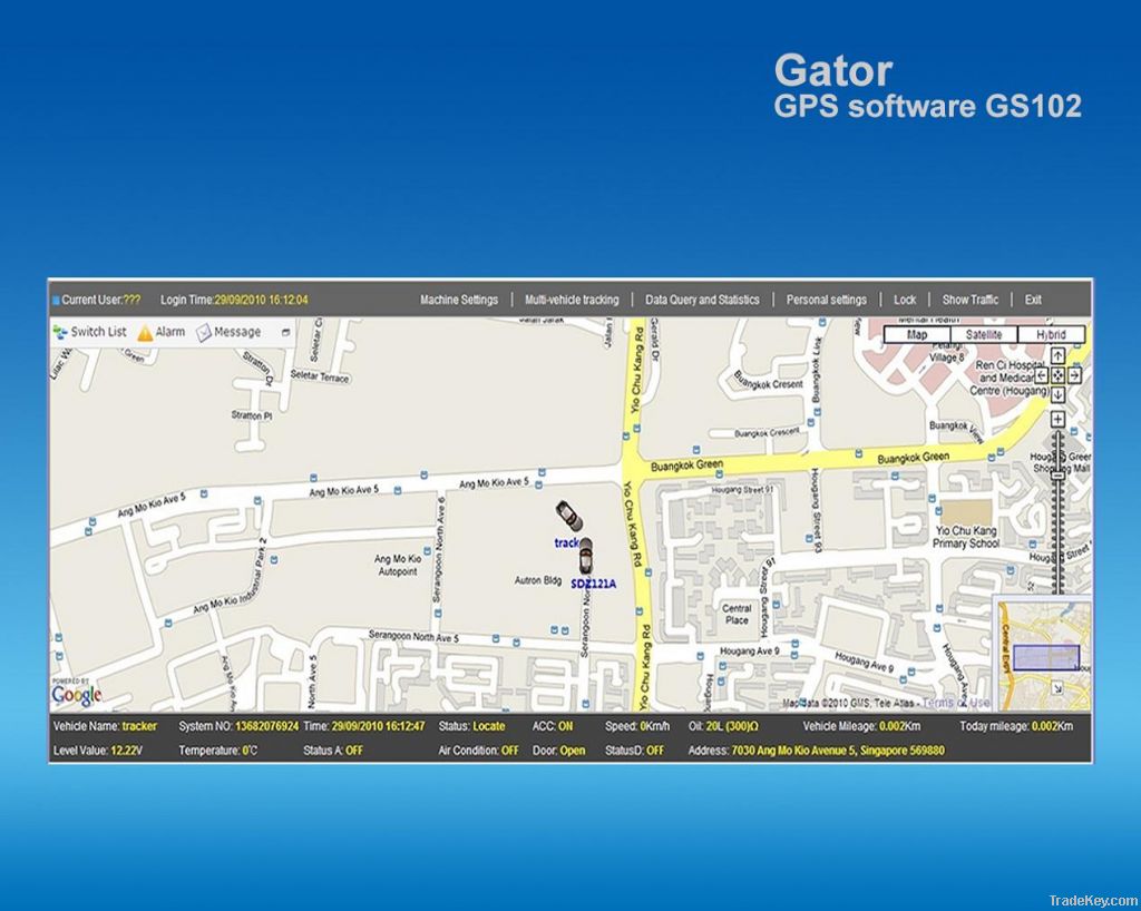 GPS vehicle tracking software GS102