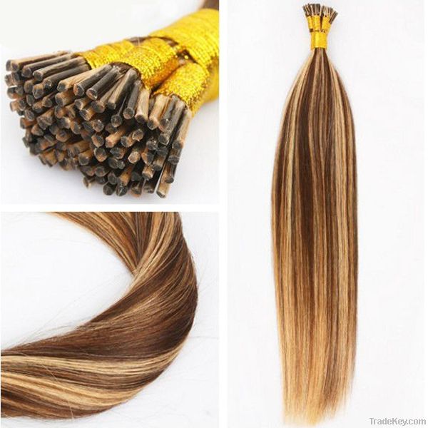 100% Brazilian human I-tip hair extension