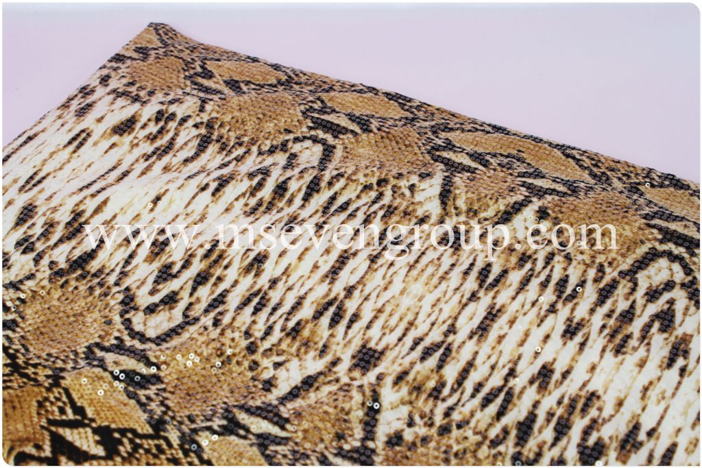 Sequin imbroidery fabric for ladies dress