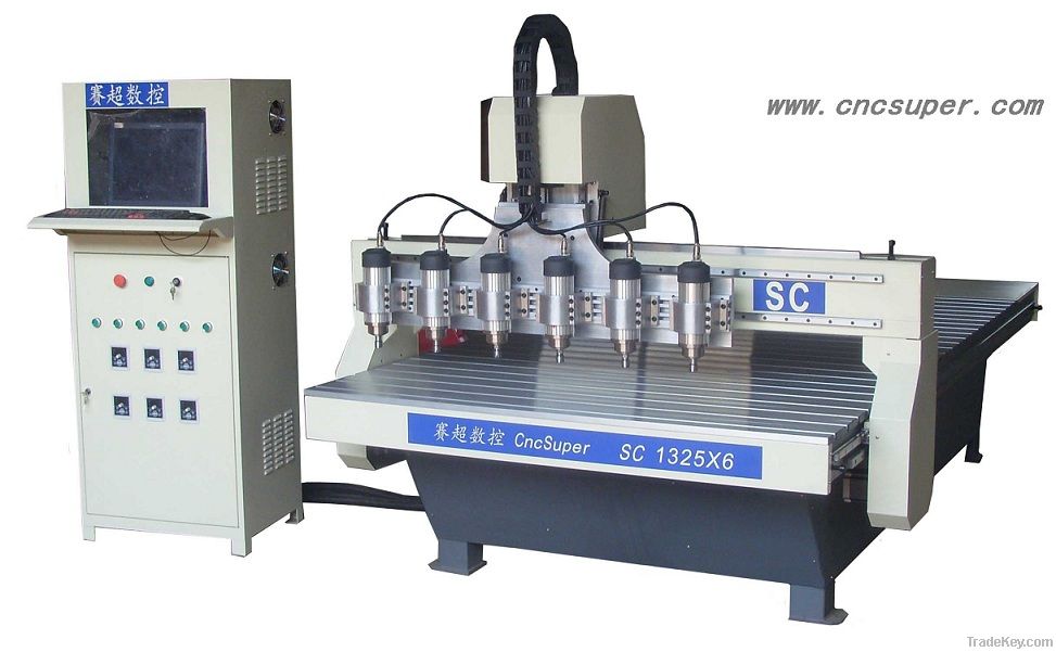 Good pirce and professional Six Heads Wood CNC Router