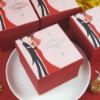 Hot Red Couple Wedding Favor Box
