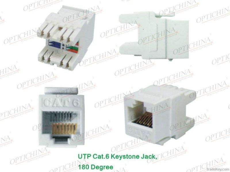 Cat6 UTP Keystone Jack 180 degree