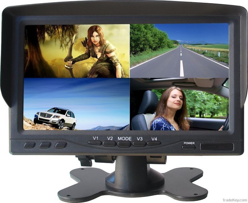 7&quot; Car QUAD LCD Monitor