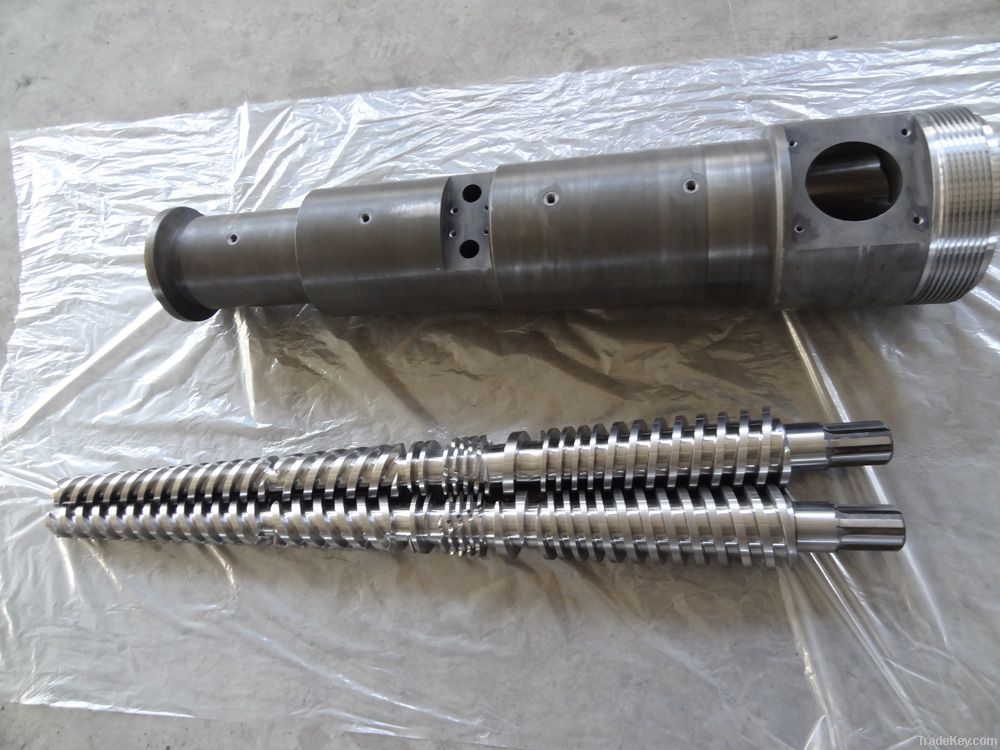 Plastic extruder conical twin screw for plastic extruder screw