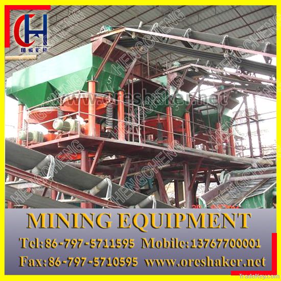 Diaphragm jig machine for ore separation