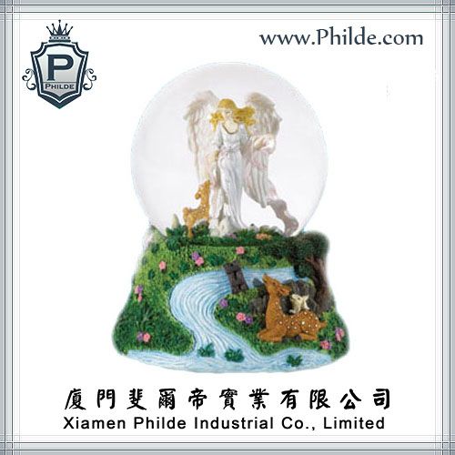 Polyresin Forest Fairy Angel Water Snow Globe