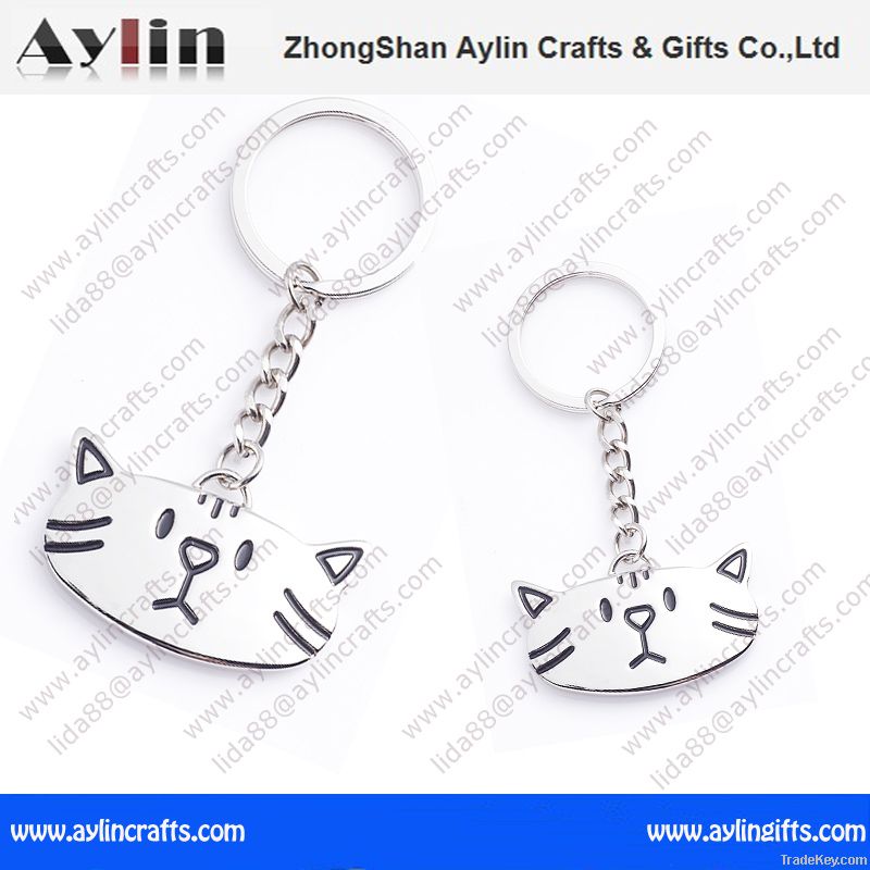 Cat Metal Keychain For Souvenir Gift