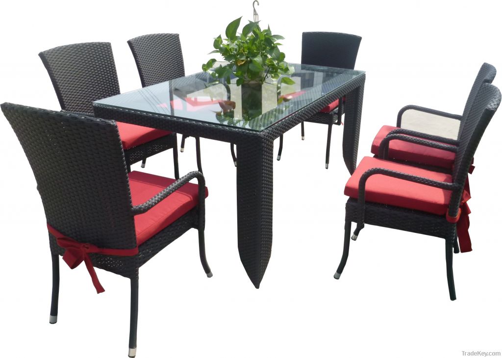 AG- handmade PE rattan dining set