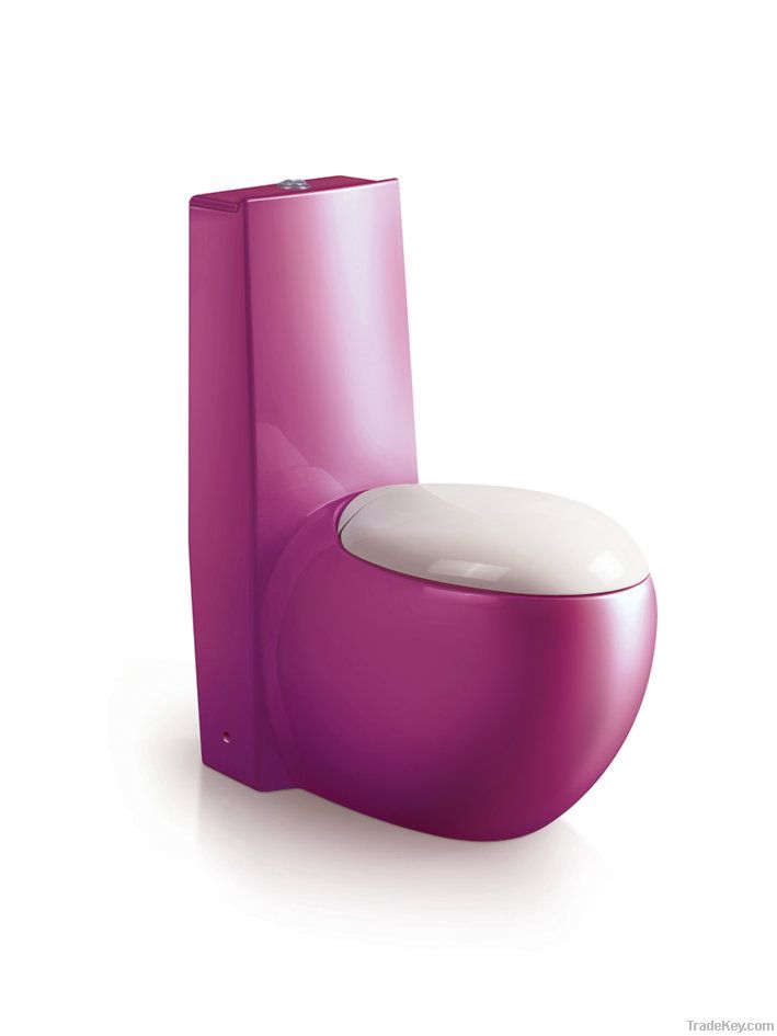 Bathroom ceramic color one piece toilet