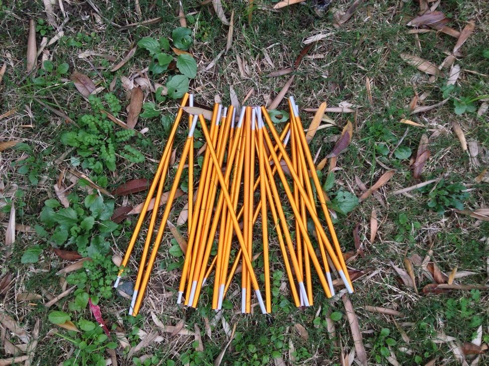 aluminum tent pole size 