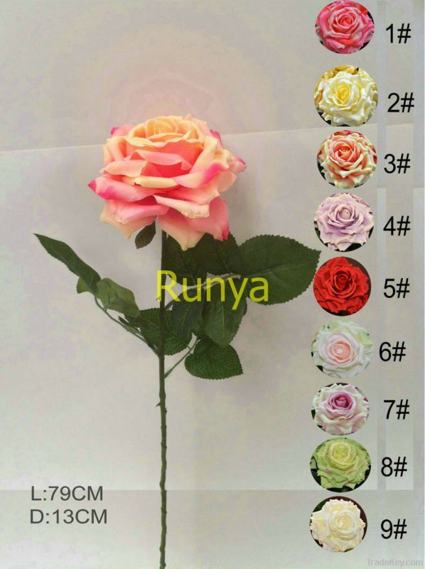 artificial flower small single stem multi-layer petal ROSE