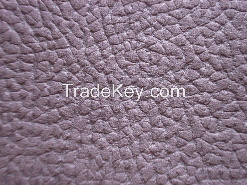 Embossed Suede Polyester Leather Fabric with Brushed Back