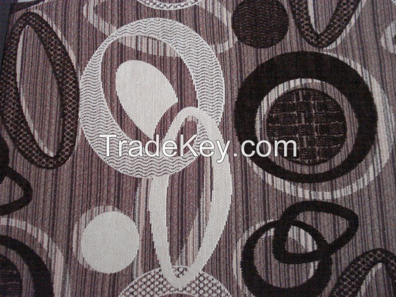 Jacquard Chenille Polyester Fabric for Home Decoration