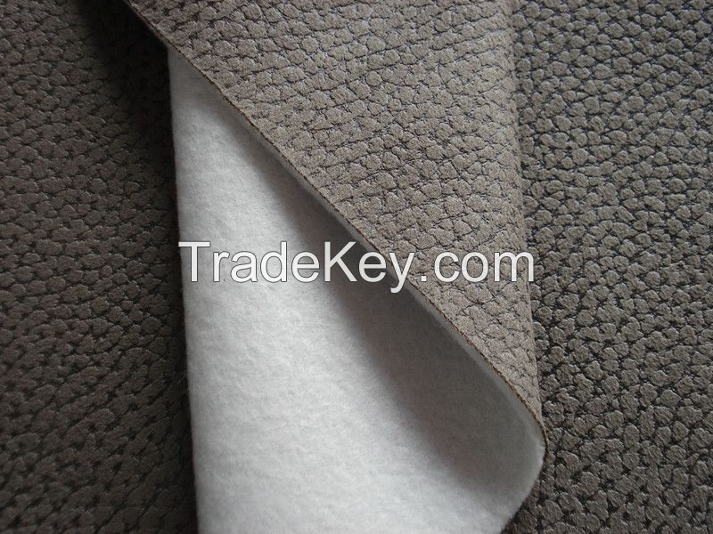 Embossed suede Fabric with Nonwoven Backside for Sofa