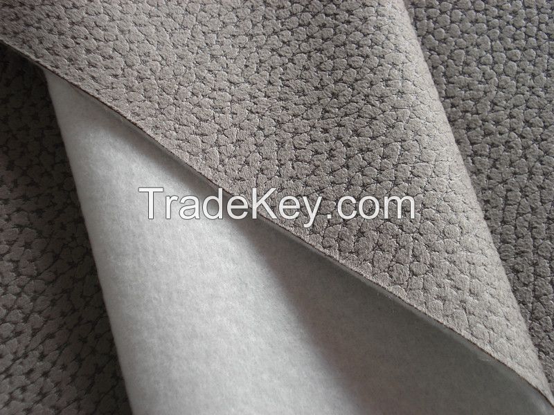 Embossed suede Fabric with Nonwoven Backside for Sofa