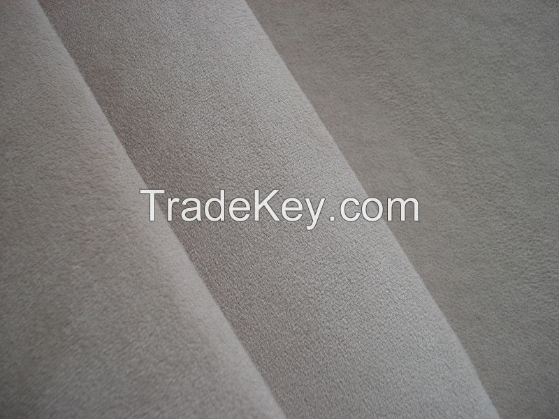 High Thick Bonded Polyester Velvet Sofa Fabric with 3 Layers