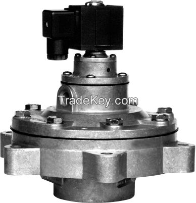 Solenoid dust valve for bagfilter