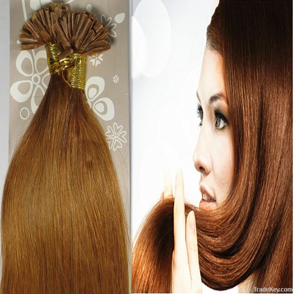 popular luxury quality keratin hair / nail tip / u tip hair extension