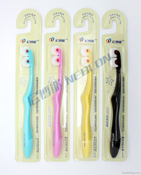 Kids Toothbrush--Innovative 360 DegreeDual Roller